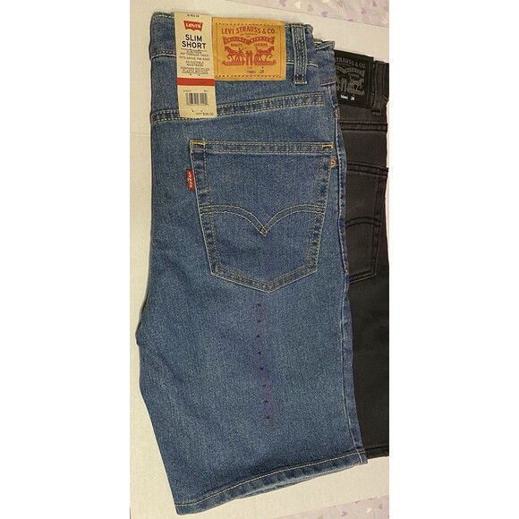 Lot 2 NWT YOUTH KIDS BOYS LEVI'S SLIM SHORTS DRY STRETCH PERFORMANCE SZ 16 (28) - Picture 8 of 16